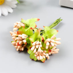 Цветы для декорирования «Паслен жасминовидный», 1 букет=10 цветов, персиковый, 9.5 см