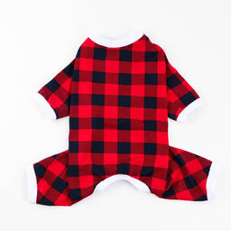 Костюм для животных красно-черный в клетку, S (ДС 31, ОШ 32-34, ОГ 47-51) - Пушистое счастье фото 10