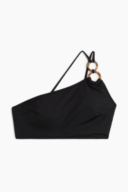 Top de bikini de un hombro con relleno