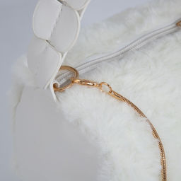 Сумка-багет на молнии, цвет белый - Simaland фото 4