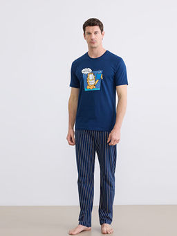 Garfield Bask?l? Erkek Pijama ?st?