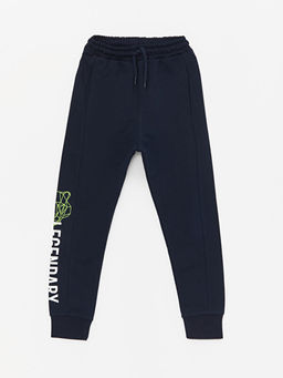 Beli Lastikli Bask?l? Erkek ?ocuk Jogger E?ofman Alt?