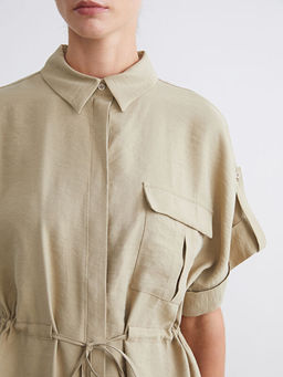 Oversize Modal Kar???ml? Kad?n G?mlek