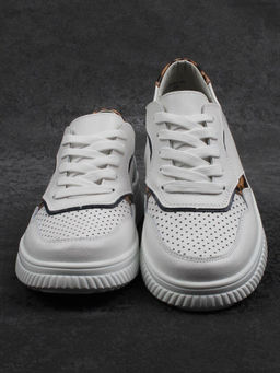 03-C930-9A WHITE Полуботинки спортивные женские (натуральная кожа)