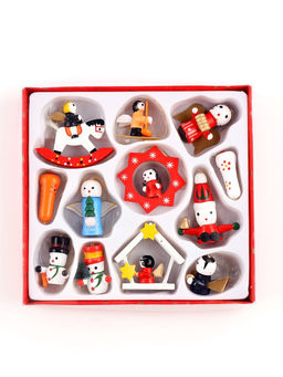 Подвески на новый год в подарочной коробке деревянной, набор 12 шт. - Simaland фото 3