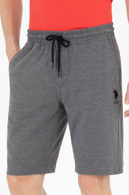 Мужские трикотажные шорты антрацитового меланжа - U.s. polo assn фото 5