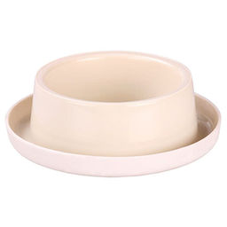 Миска для кормления животных пластмассовая 0,4л, д16см, h5,5см, на противоскользящей основе (Россия)