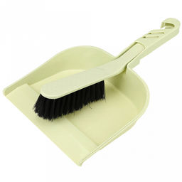 Комплект для уборки пластмассовый: совок 19,5х15,5х4,8см + сметка 27,5х3,5см, ворс 4см "Салют" цвета в ассортименте: мятный, розовый, светло-фисташковый (Китай)