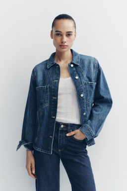 MID-RISE WIDE-LEG TRF JEANS - Zara фото 4