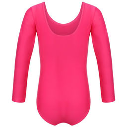 Купальник гимнастический Grace Dance, с длинным рукавом, р. 42, цвет малина  фото 4