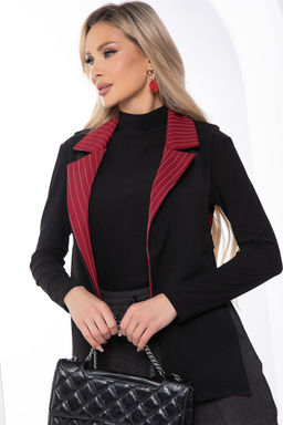 Жилет Эффектное появление (блэк/бордо) Б8196 - Lt collection фото 5