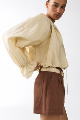 Pantal?n corto sastre con cintur?n - H&m фото 4