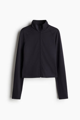 Chaqueta de tacto suave con cremallera
