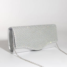 Сумка-клатч на магните, цвет серебряный - Simaland фото 3