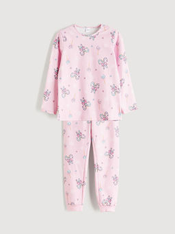 Bisiklet Yaka K?z ?ocuk Pijama Tak?m?