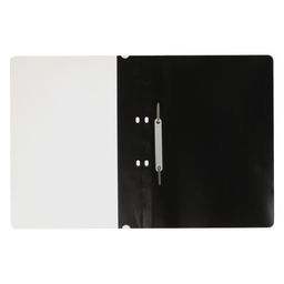 Цена за 20 шт. Папка-скоросшиватель с перфорацией Calligrata, А4, 180 мкм, черная с прозр.верхом  фото 2