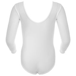 Купальник гимнастический Grace Dance, с длинным рукавом, р. 30, цвет белый  фото 8