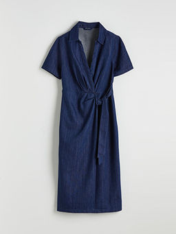 G?mlek Yaka Ku?akl? Jean Elbise