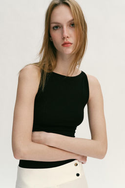 CAMISETA MINIMAL MANGA SISA / Negro - Zara фото 2