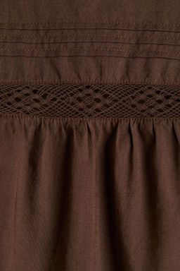 Blusa con inserciones de encaje y peplum - H&m фото 4