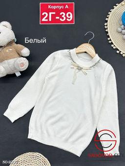 Свитер для девочки с бантиком