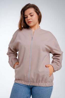 Бомбер из коттон фита какао - Амадэль фото 22