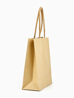 Цена за 3 шт. Пакет крафтовый с открыткой Желаю счастья, S 12?5.5?15 см