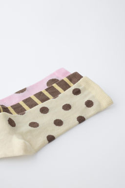 3-PACK OF LONG STRIPED AND POLKA DOT SOCKS - Zara фото 4