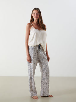 Beli Lastikli Desenli Kad?n Pijama Alt?