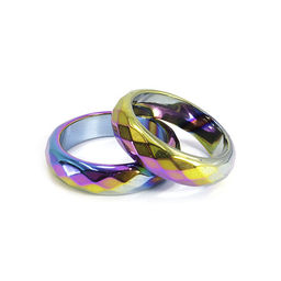 Кольцо из камня граненное Гематит нормализует давление и восстанавливает ауру размер 18-19мм