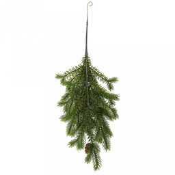 Декоративная гирлянда Ель 51см, малая, с шишками, пластик, зеленый (Россия) - Домашняя мода фото 4