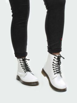 04-15265001 WHITE Ботинки зимние женские (натуральная кожа, натуральный мех) - Фабричный китай фото 2