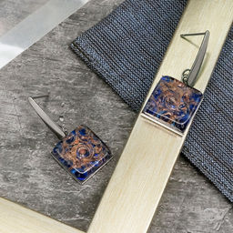 Серьги из муранского стекла BLUE NIGHT LS2088 - Vloes фото 2