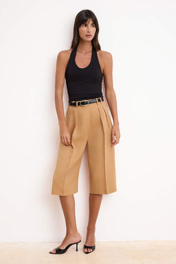 Siyah Boyundan Gecmeli Fitted/Vucuda Oturan Orme Bluz TWOSS25BZ00591