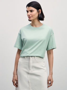 Базовая футболка оверсайз из хлопка / Zarina