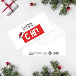 Цена за 10 шт. Конверт для денег «Короче, С НГ», 16.5×8 см