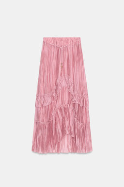 RUFFLED MIDI SKIRT - Zara фото 27