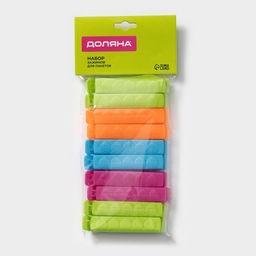 Цена за 2 шт. Зажимы для пакетов Доляна, 7.5 см, 10 шт., МИКС  фото 7