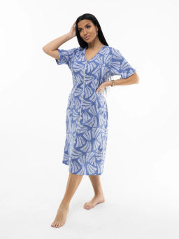 Халат женский, цвет голубой