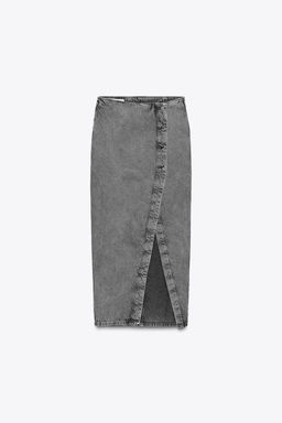 Z1975 DENIM CROSSOVER MIDI SKIRT - Zara фото 12