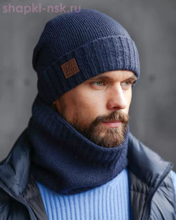 LL 131 PE 131 Комплект мужской флис (шапка+снуд) (57-59)