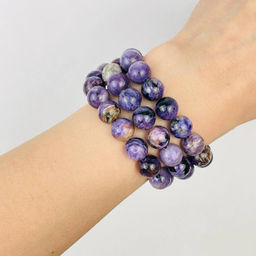 Бусины для украшений из Чароита (38 бусин) 39 см