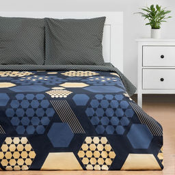 Постельное бельё Этель 1.5 сп Золотые соты 143х215 см, 150х214 см, 70х70 см - 2 шт  фото 8