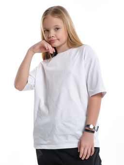 Футболка с принтом на спине 22-9000 белый - Mini maxi фото 7