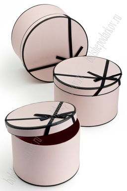 Коробки круглые 3 в 1, 25,5*15 см (SF-7439) нежно-розовый