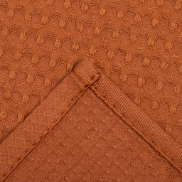 Полотенце Доляна цв. коричневый 35х60 см, 100% хл., крупная вафля 220 г/м2  фото 4