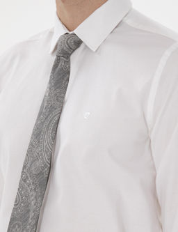 Beyaz Slim Fit Uzun Kollu Basic G_mlek