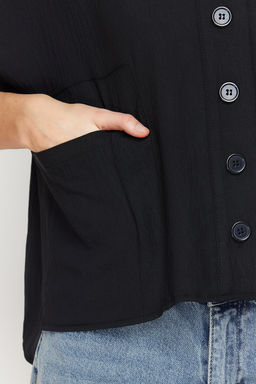 TRENDYOLMILLA Beyaz Oversize Genis Kal?p Fakir Kol Dokuma Gomlek TWOSS20GO0381 фото 19