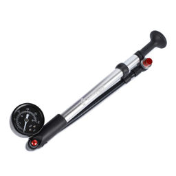 Велонасос для MTB вилок COMIRON PLUG, алюминиевый цилиндр, пластиковая ручка, Presta-Schrader, 20,7 бар (300 Psi). /уп 30 - Галеонтрейд фото 14