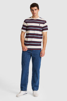 Erkek Krem Regular Fit Bisiklet Yaka TiЕГrt - U.s. polo assn фото 4